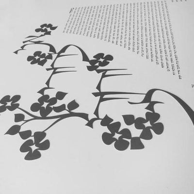 Dodi Li Ketubah in Dark Plum or Grey by Melanie Dankowicz - The Weitzman Museum Store - 