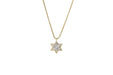 Double Star of David Pendant with Diamond and Chain – 14K Gold - The Weitzman Museum Store - 521059
