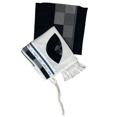 Earth Tones on Cream Cream Eretz Tallit - The Weitzman Museum Store - T-2208
