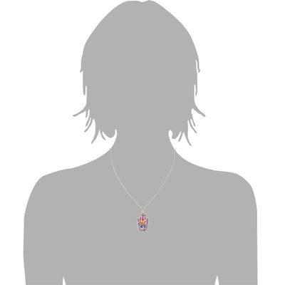 Elegant Purple Hamsa Necklace - The Weitzman Museum Store - 1432412PU