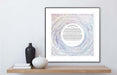 Encircled Paper Cut Ketubah With Color Wash by Adriana Saipe - The Weitzman Museum Store - 1336