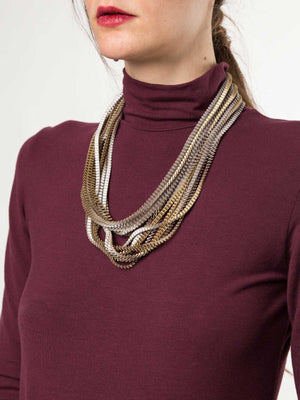 Essilp Necklace - Olive - Silver - The Weitzman Museum Store - KL320