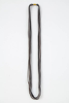 Essilp Necklace - Silver - Black - The Weitzman Museum Store - KL96