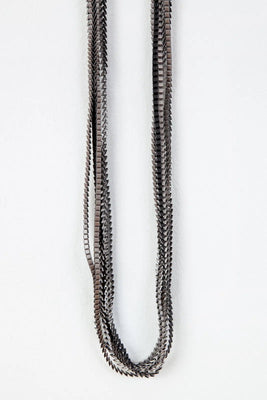 Essilp Necklace - Silver - Black - The Weitzman Museum Store - KL96