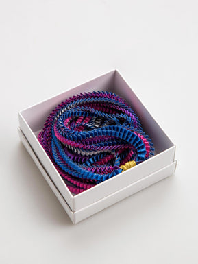 Essilp Necklace - Silver - Blue - Royal - Purple - Fuscia - The Weitzman Museum Store - KL05