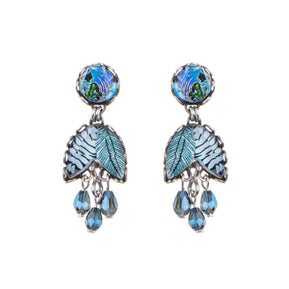 Feather Sea Blue Earrings Wire - The Weitzman Museum Store - 011R2051H