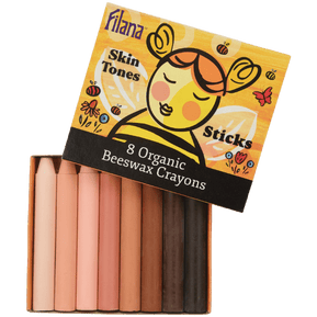FILANA Organic Beeswax 8 Skin Tones Stick Crayons - The Weitzman Museum Store - 