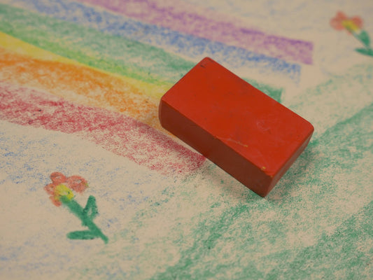 FILANA Organic Beeswax Crayons: 8 Rainbow Colors in Block - The Weitzman Museum Store - 