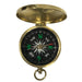 Flip - Top Solid Polished Brass Pocket Compass, 1 - 3/4" - The Weitzman Museum Store - 6498