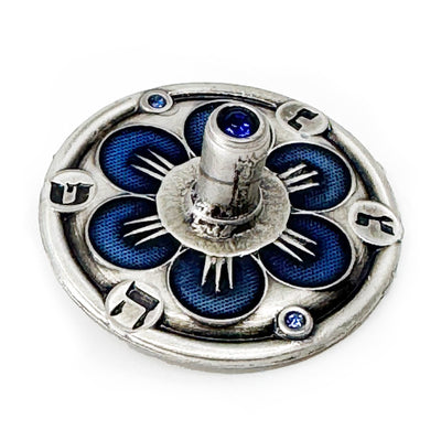 Floral Dreidel in Red or Blue - The Weitzman Museum Store - 783955