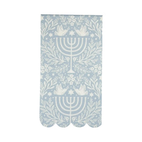 Floral Menorah Dinner Napkin - The Weitzman Museum Store - HNK1140