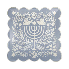 Floral Menorah Plate - The Weitzman Museum Store - HNK1155