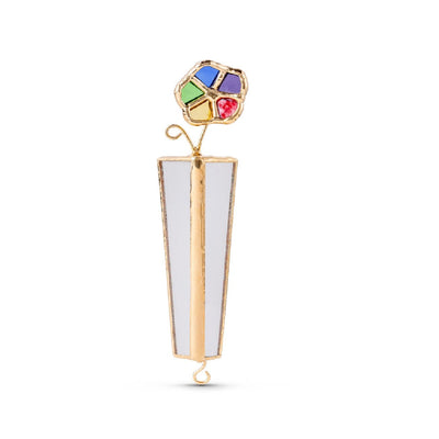 Flower Mezuzah - Glass and Gold - The Weitzman Museum Store - 713523