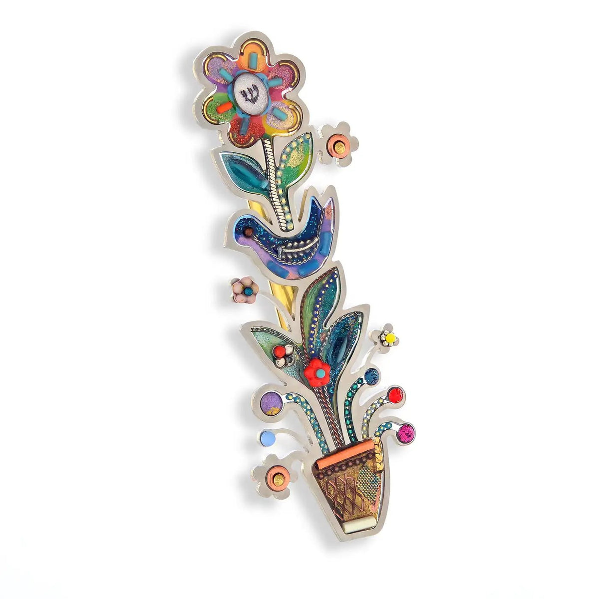 Flower Pot and Dove Mezuzah - The Weitzman Museum Store - 1451823