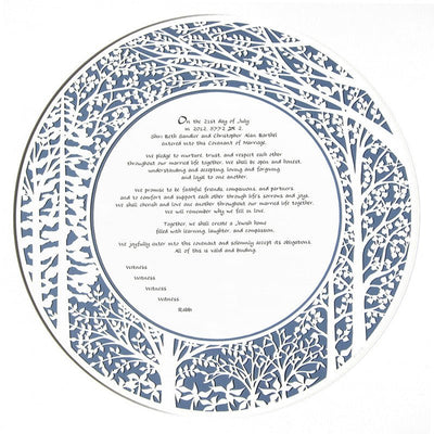 Forest Ketubah in Multiple Colors by Melanie Dankowicz - The Weitzman Museum Store - 