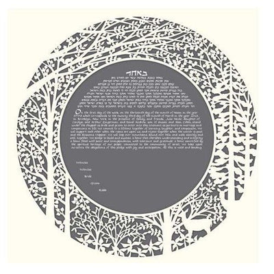 Forest Ketubah in Multiple Colors by Melanie Dankowicz - The Weitzman Museum Store - 
