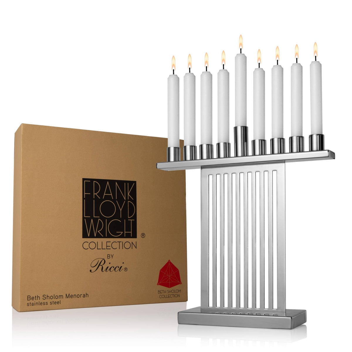 Frank Lloyd Wright Beth Sholom Memorah - Judaica - Chanukah - The Weitzman Museum Store - 7888