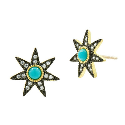 Stellar Studs Earrings Turquoise