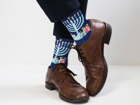 Geometric Dreidel Adult Socks - The Weitzman Museum Store - TYN - SOCK - A15