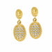 Gilded Cable Pave Drop Earrings - The Weitzman Museum Store - GCYKZE08