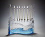 Glass "S" Shaped Menorah in Three Color Options - The Weitzman Museum Store - mnbermt