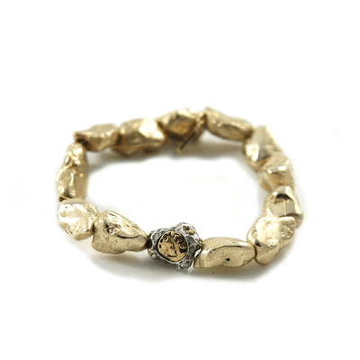 Gold Capri Nugget Bracelet - The Weitzman Museum Store - B101 - GLD/VS