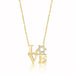 Gold Love Letter Square Necklace - The Weitzman Museum Store - love_square yellow