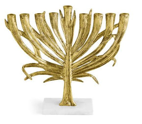 Gold Palm Small Menorah - The Weitzman Museum Store - 174969