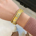 Gold Pave Thin Hinged Bangle - The Weitzman Museum Store - YZB080047B - HG