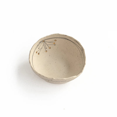 Gold Rimmed Charoset Dish - The Weitzman Museum Store - 7-847384018021