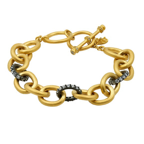 Gold Signature Heavy Link Bracelet - The Weitzman Museum Store - YRZ070129B