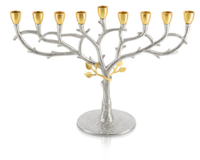 Gold & Silver Tree Menorah - The Weitzman Museum Store - MIM25