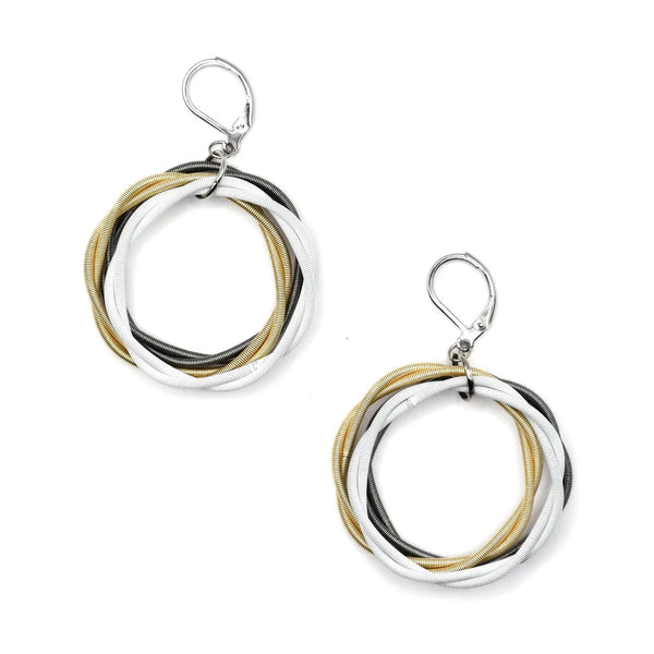 Gold & Slate Twist Earrings - The Weitzman Museum Store - L63F - E