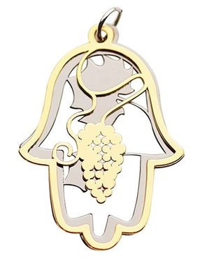 Grape in Hamsa Pendant - The Weitzman Museum Store - 