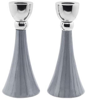 Gray Aluminum Candlesticks - The Weitzman Museum Store - MCCS101