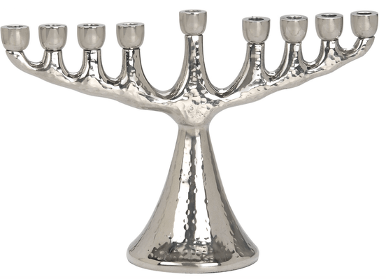 Hammered Aluminum Menorah - The Weitzman Museum Store - M-667