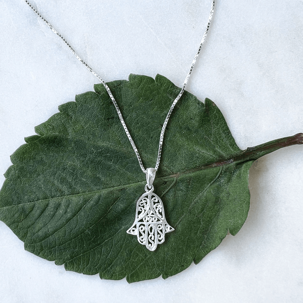 Hamsa Necklace - Sterling Silver - The Weitzman Museum Store - SAN211NE