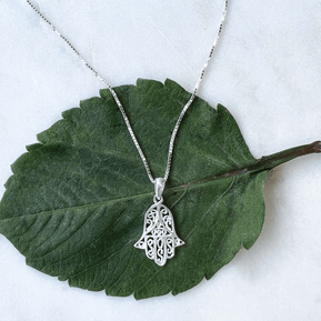 Hamsa Necklace - Sterling Silver - The Weitzman Museum Store - SAN211NE
