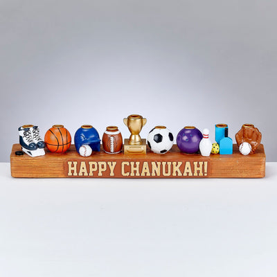 Hand - Painted Resin Sports Menorah - The Weitzman Museum Store - MFR-19