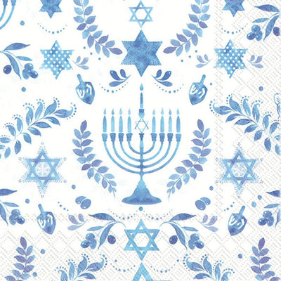 Hanukkah Cocktail Napkins (20 pk) - The Weitzman Museum Store - C894700