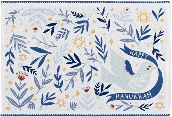 Hanukkah Dove Printed Placemat - The Weitzman Museum Store - 7 - 847384018958