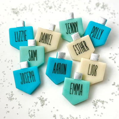 Hanukkah Personalized Dreidels Marzipan - The Weitzman Museum Store - 