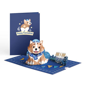 Happy Hanukkah Dog Pop - Up Card - The Weitzman Museum Store - LP3316