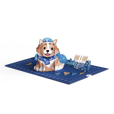 Happy Hanukkah Dog Pop - Up Card - The Weitzman Museum Store - LP3316