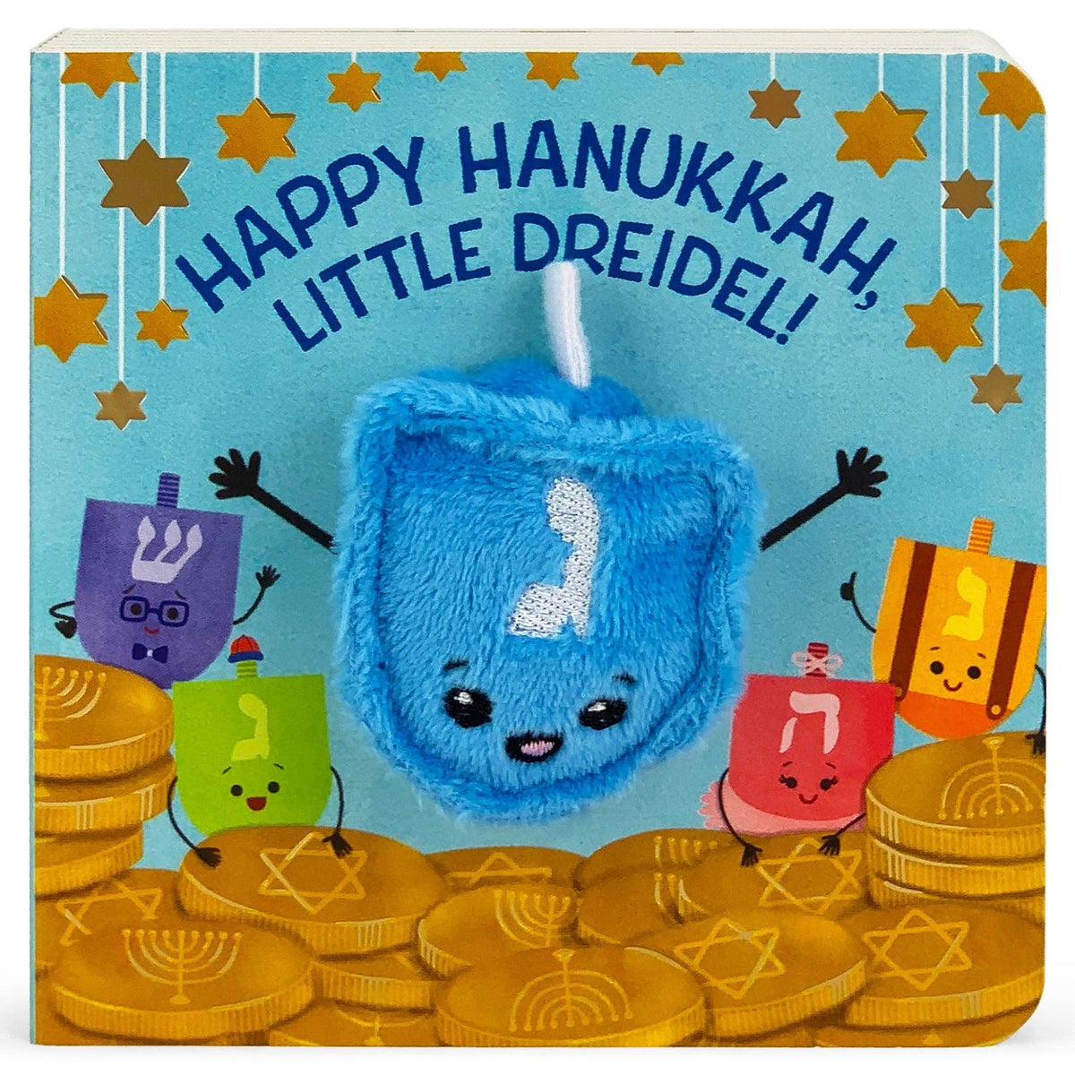 Happy Hanukkah, Little Dreidel Finger Puppet Board Book - The Weitzman Museum Store - 1006290