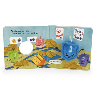 Happy Hanukkah, Little Dreidel Finger Puppet Board Book - The Weitzman Museum Store - 1006290