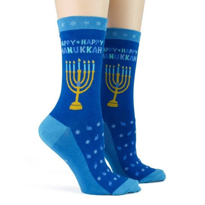 Happy Hanukkah Women's Socks - The Weitzman Museum Store - 7039