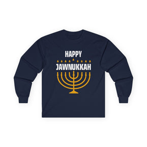 Happy Jawnukkah! Cotton Long Sleeve Tee - A Weitzman Exclusive! - The Weitzman Museum Store - 18038503864599691848