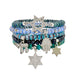 Harper Chai Hamsa Star of David Stack of Judaic Bracelets - The Weitzman Museum Store - BR-2282