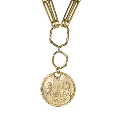 Hebrew Coin Necklace - The Weitzman Museum Store - C149